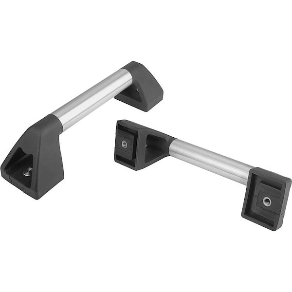 Tubular Handle L=350, Form:B Stainless Steel, Comp:Thermoplastic, A=300, D=M10
